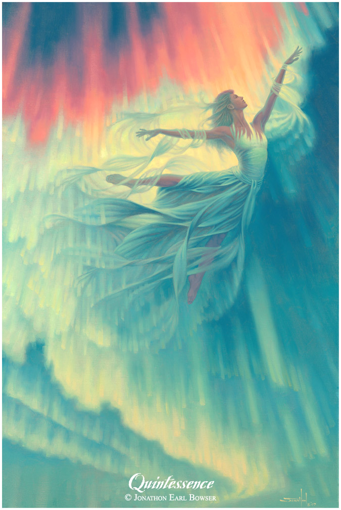 ...an oil painting of the Goddess Elemental Union, the Fifth Element, the Miracle of Transformation...
